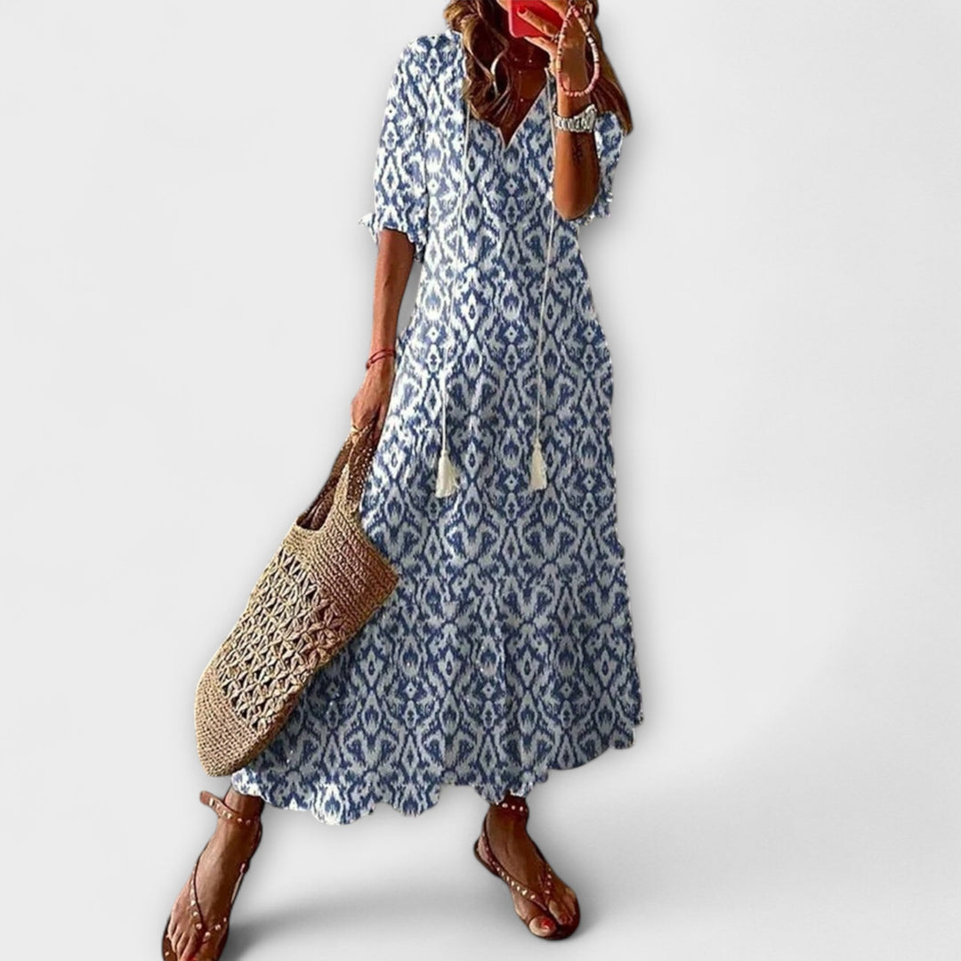 Anna – Women's Bohemian Summer Dress with Elegant Flowing Design