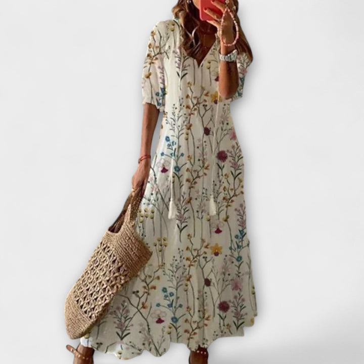 Anna – Women's Bohemian Summer Dress with Elegant Flowing Design