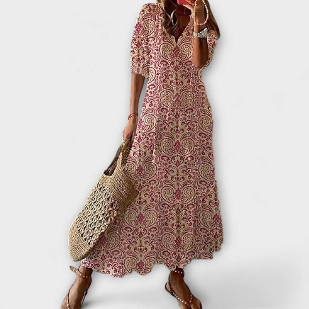 Anna – Women's Bohemian Summer Dress with Elegant Flowing Design