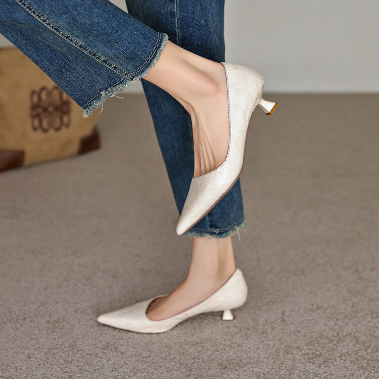 Verrine Leather Low Heels