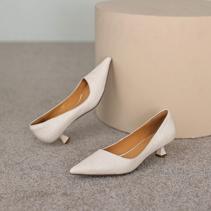 Verrine Leather Low Heels