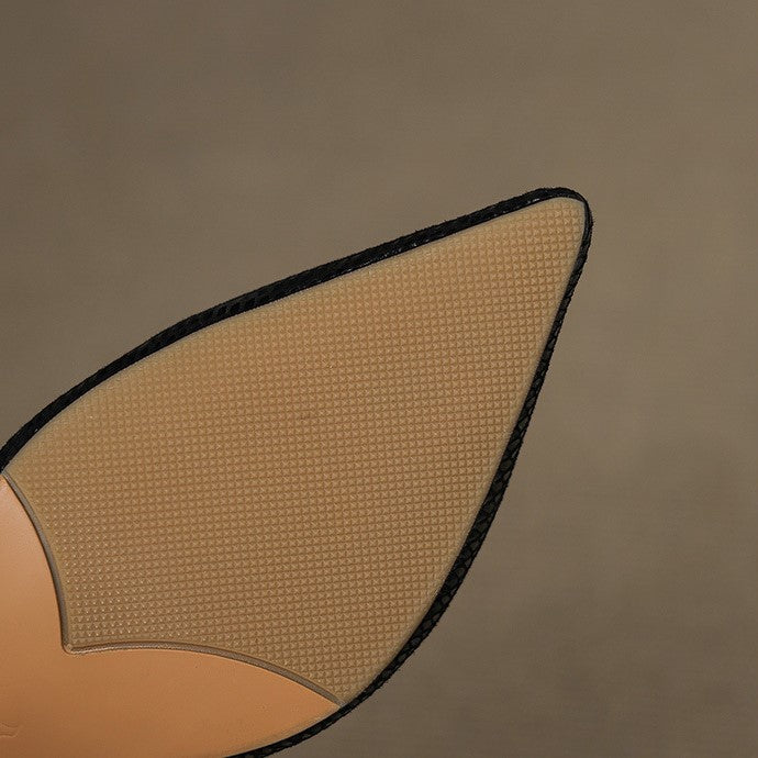 Céliane Elegant Pointed Leather Slingback Heels