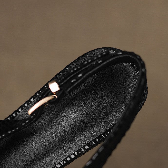 Céliane Elegant Pointed Leather Slingback Heels