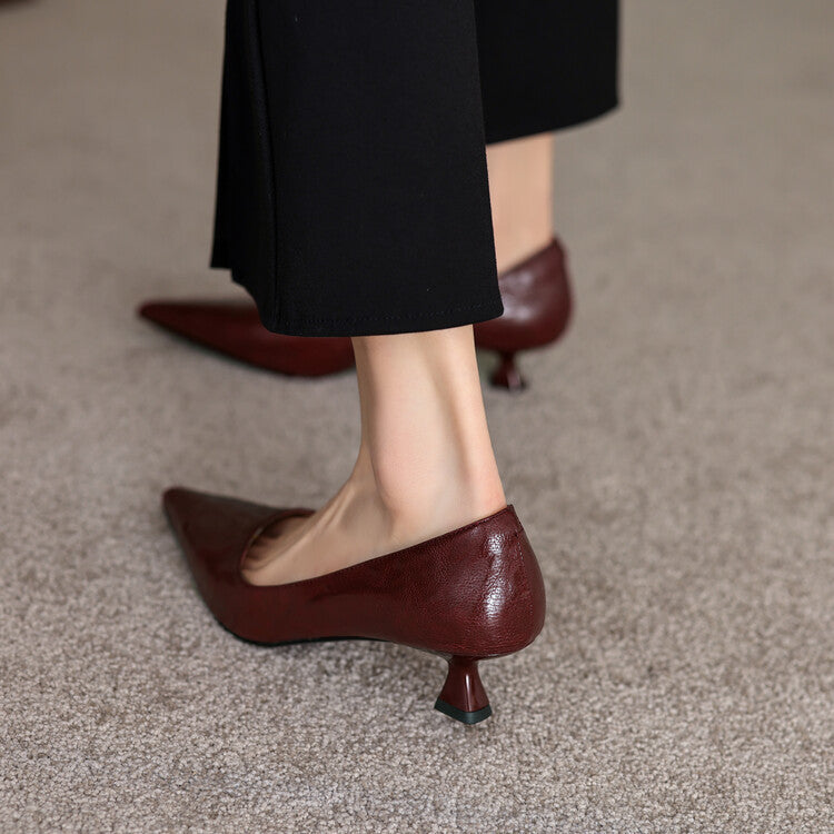 Verrine Leather Low Heels