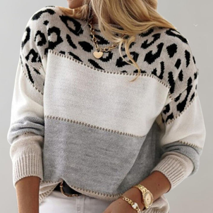 Charlene | Relaxed Leopard Print Knit Sweater