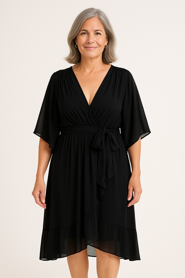 Claire™ | Midi Dress with Tie Waist