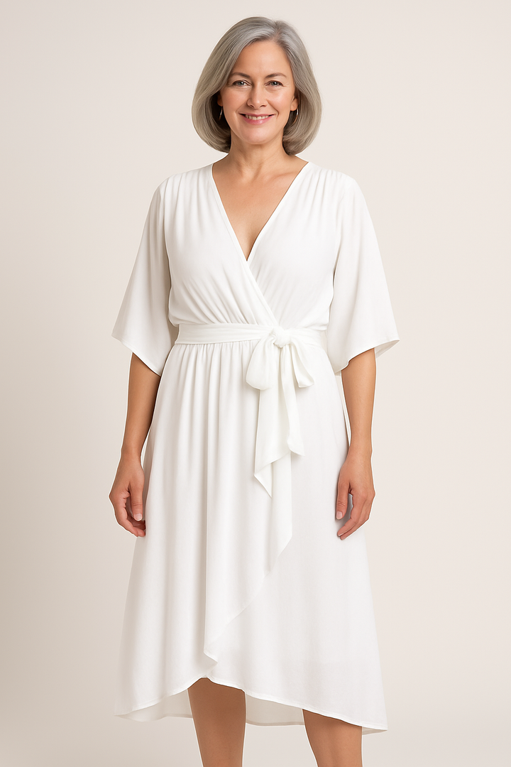 Claire™ | Midi Dress with Tie Waist