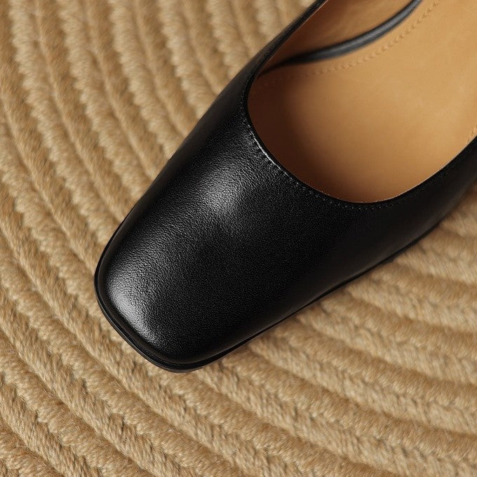 Oriel Square Leather Pumps