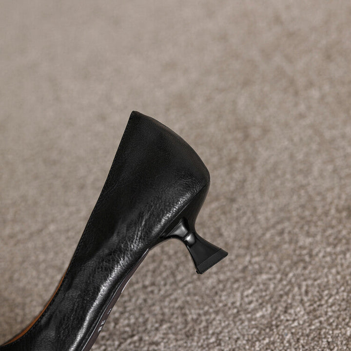 Verrine Leather Low Heels