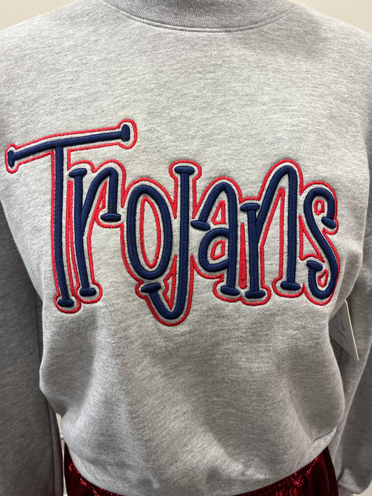 Trojan Puff Embroidered Sweatshirt