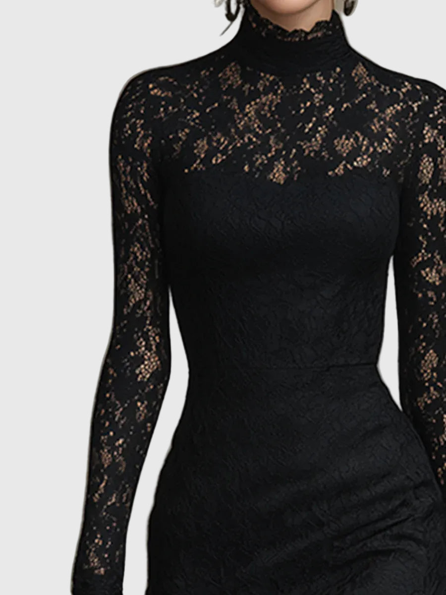 Monica | Chic Lace Fishtail Maxi Gown