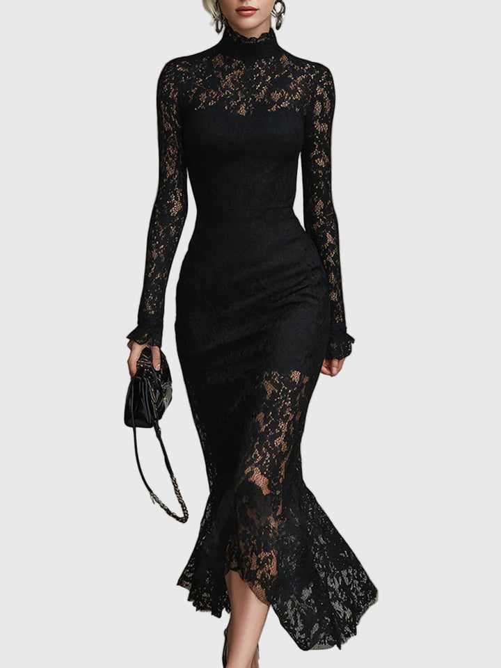 Monica | Chic Lace Fishtail Maxi Gown