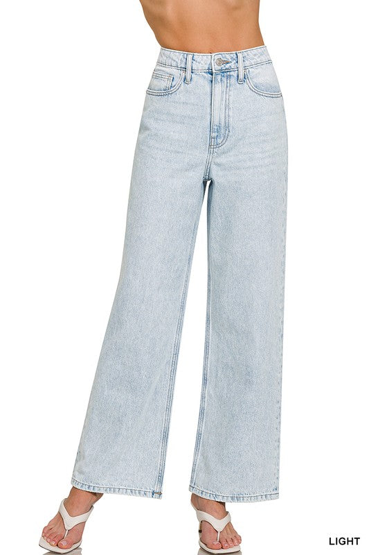 HIGH WAISTED WIDE LEG JEANS
