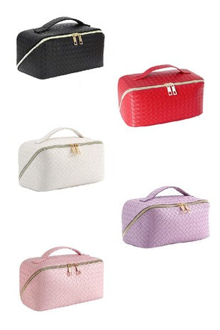 Leather Woven Travel Bag