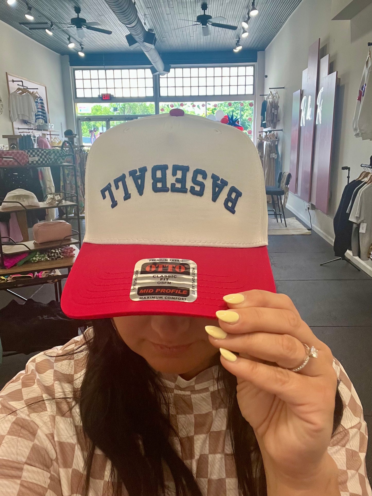 Upside down baseball caps