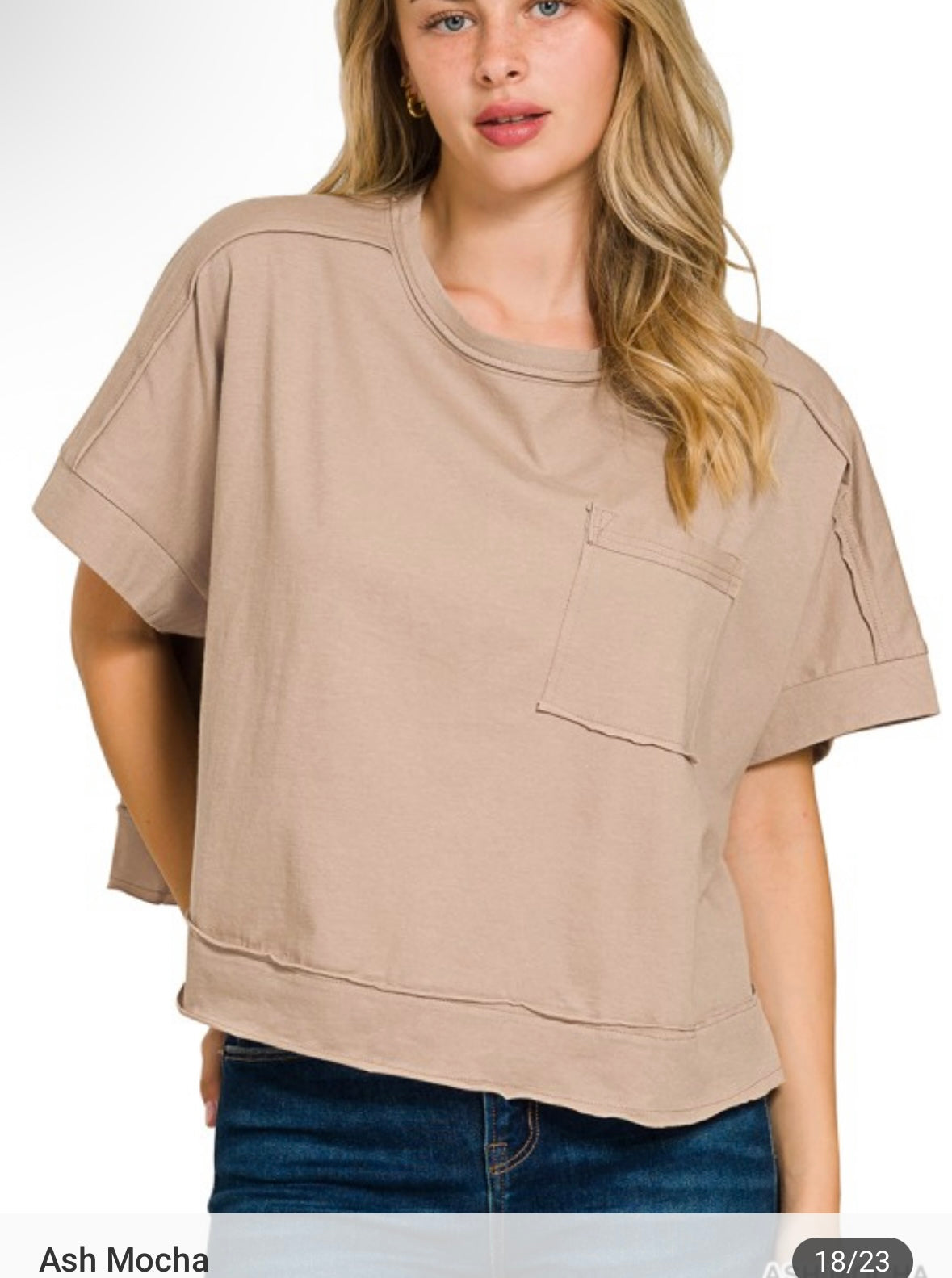 Exposed Seam crop top