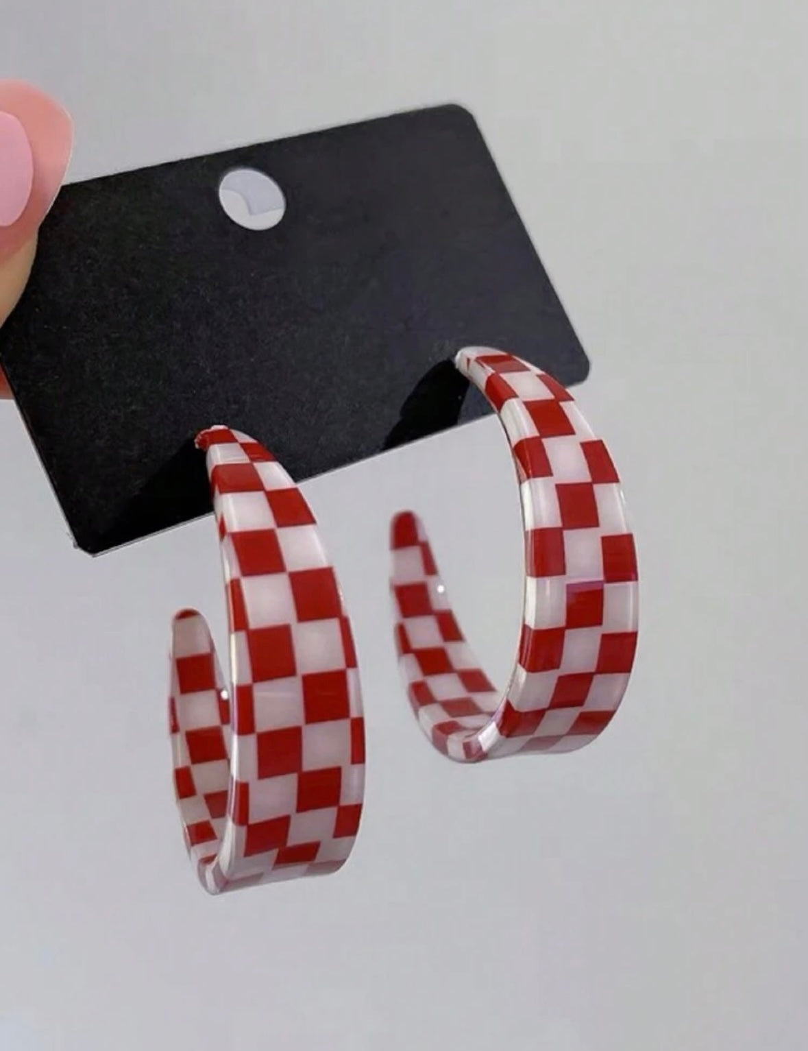 Checkered earrings