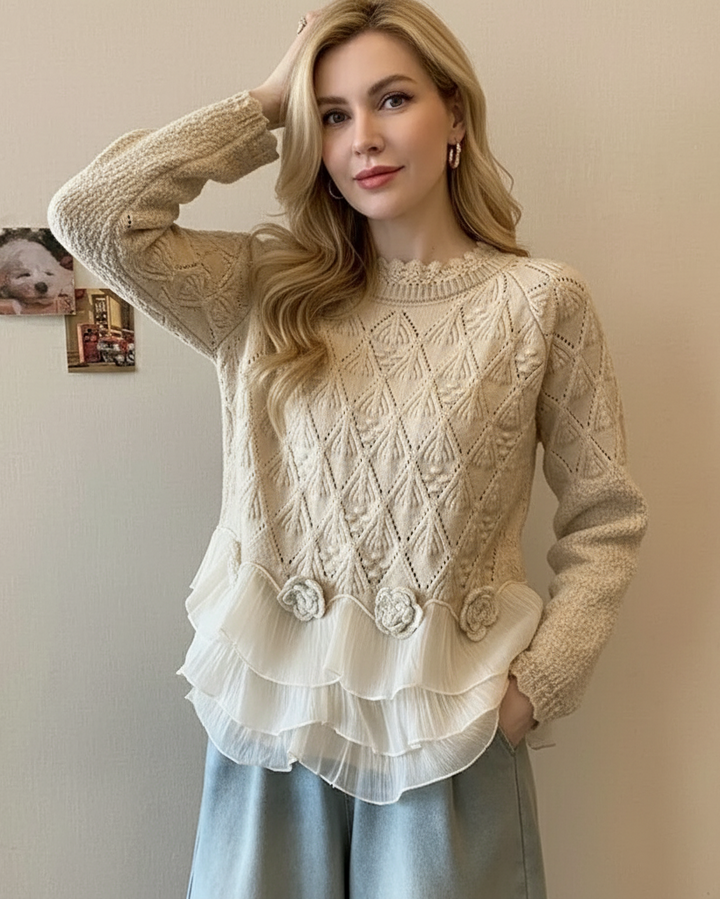 Taylor Ruffled Knit Sweater™