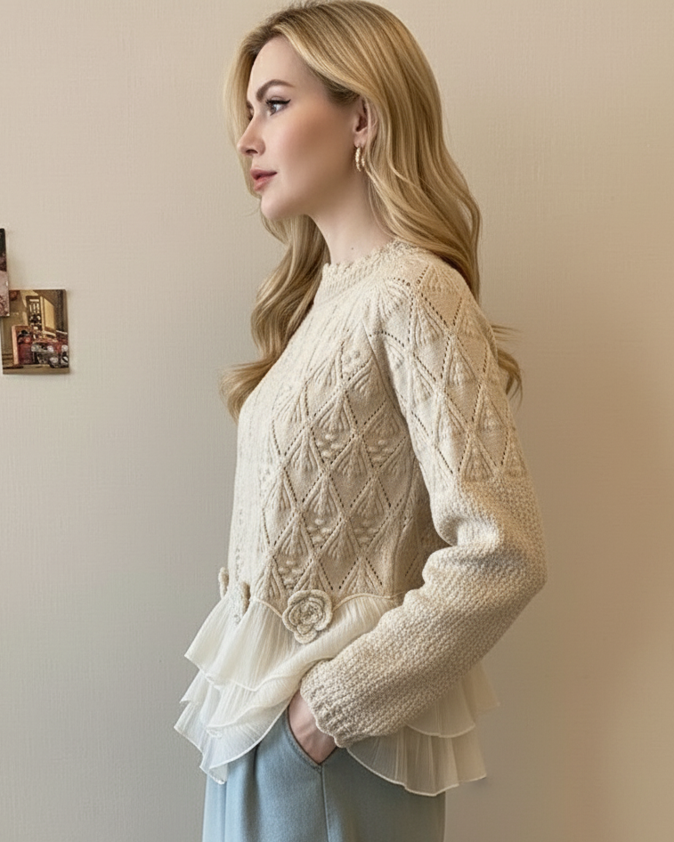 Taylor Ruffled Knit Sweater™