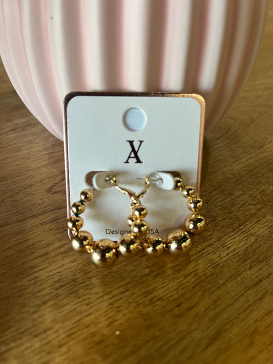Gold Bubble Hoops