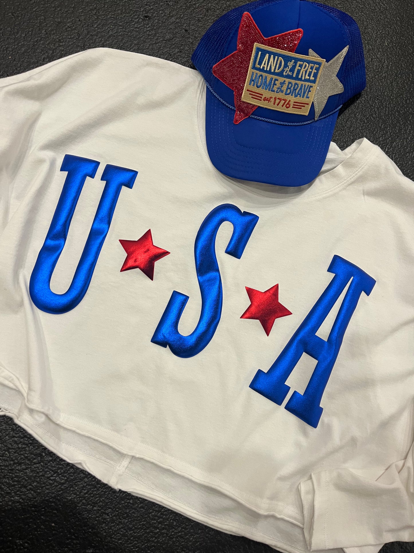 USA metallic shirt