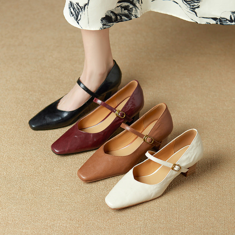 Orvane Leather Mary Jane Pumps