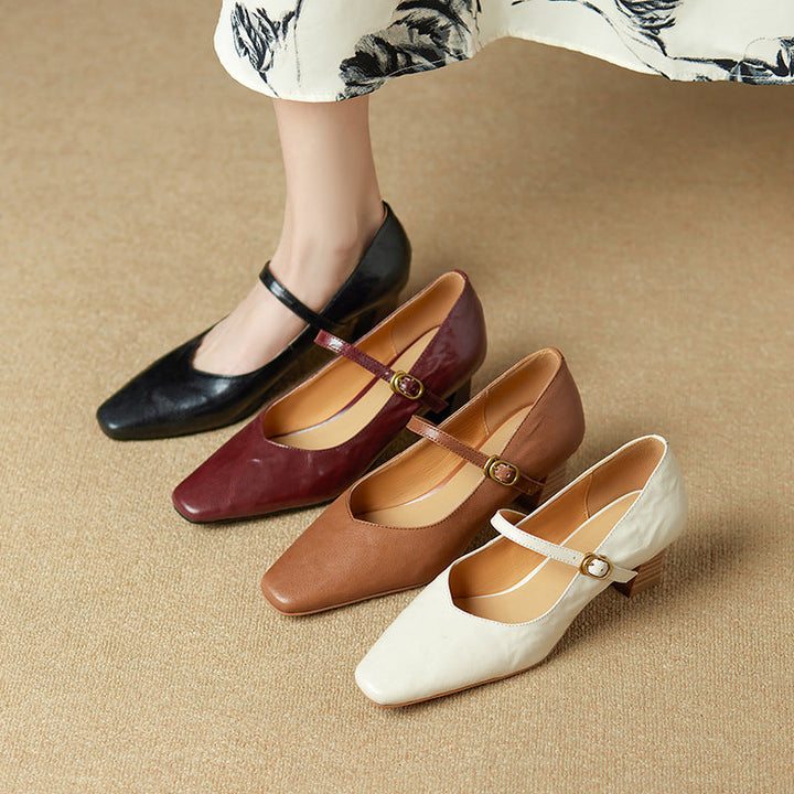 Orvane Leather Mary Jane Pumps