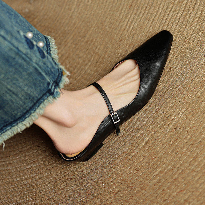 Thea Authentic Leather Slides