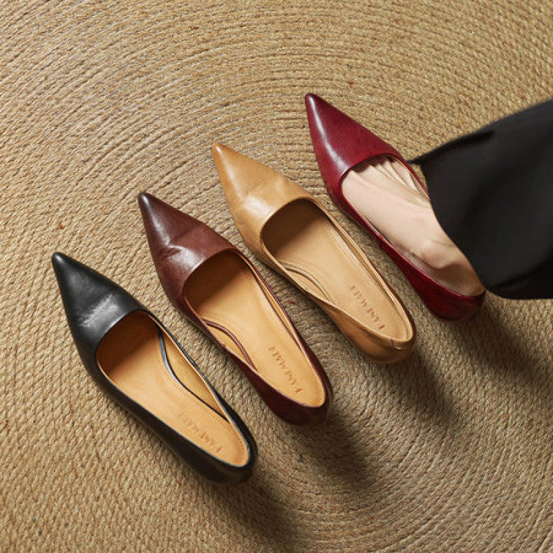 Serane Genuine Leather High Heels