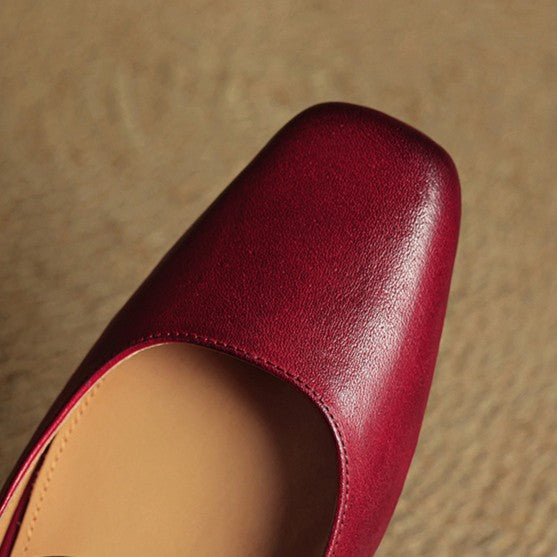 Meyra Leather Slip-On Mules