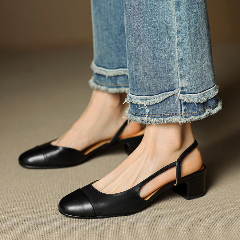 Reyna Authentic Leather Heels