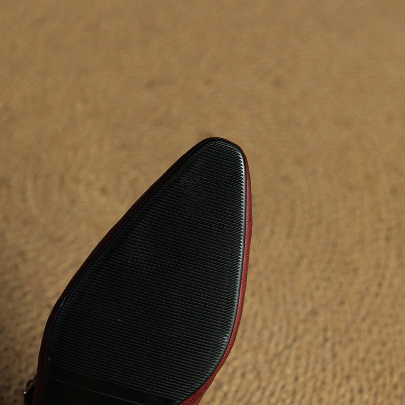 Thea Authentic Leather Slides