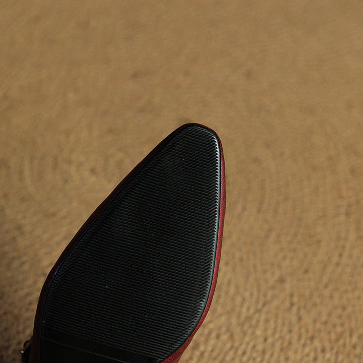 Thea Authentic Leather Slides