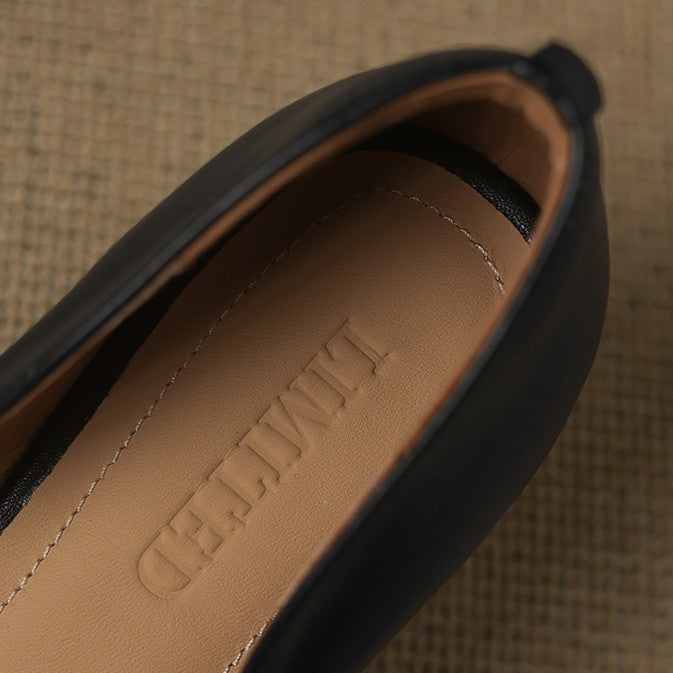 Calenne Leather Kitten Heels for Elegant Style