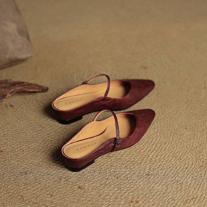 Thea Authentic Leather Slides
