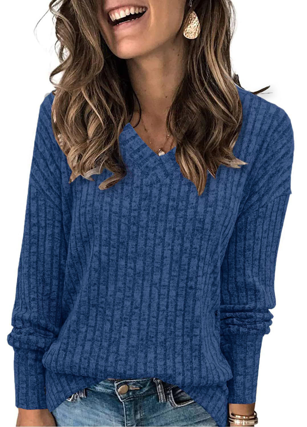EVELYN™ | Women's Oversized Knit Sweater with Lightweight V-Neck