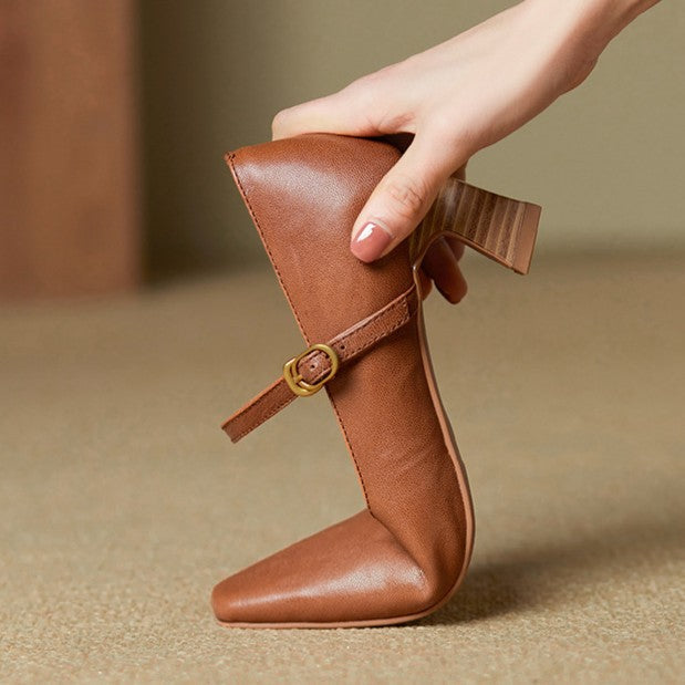 Orvane Leather Mary Jane Pumps