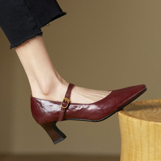 Orvane Leather Mary Jane Pumps