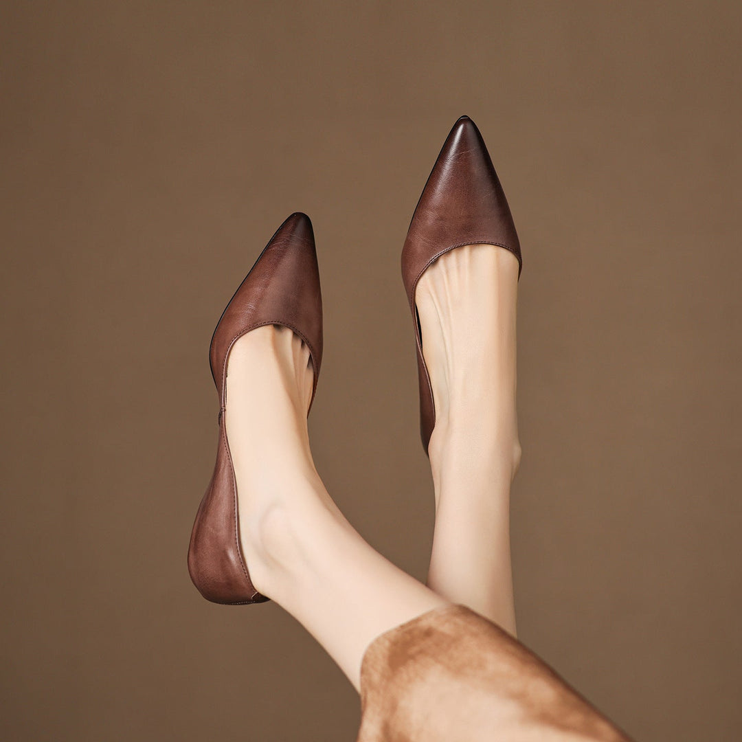Authentic Leather Arla Flat Shoes