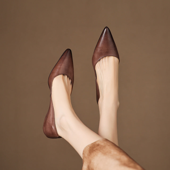 Authentic Leather Arla Flat Shoes