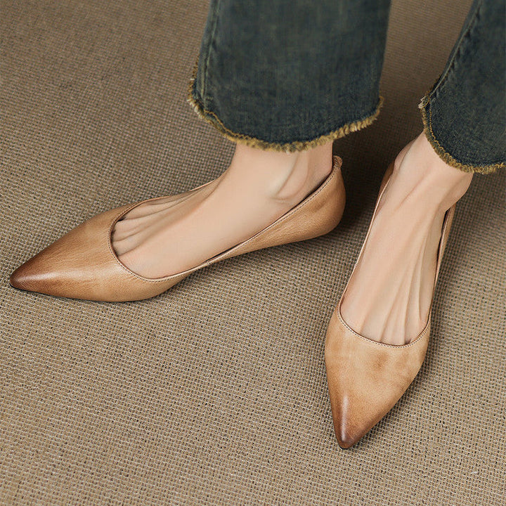 Authentic Leather Arla Flat Shoes