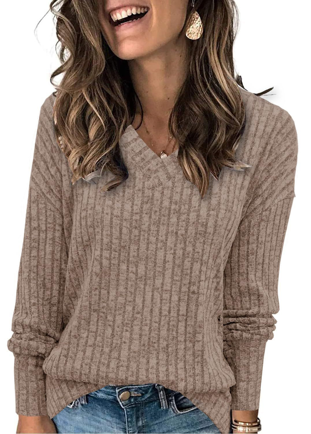 EVELYN™ | Women's Oversized Knit Sweater with Lightweight V-Neck