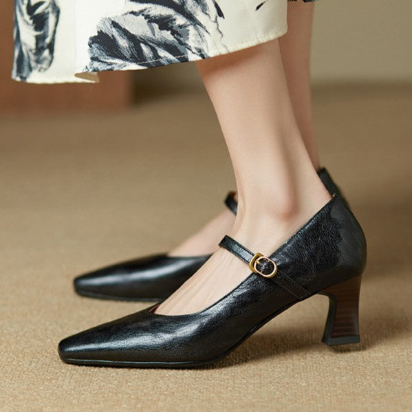 Orvane Leather Mary Jane Pumps