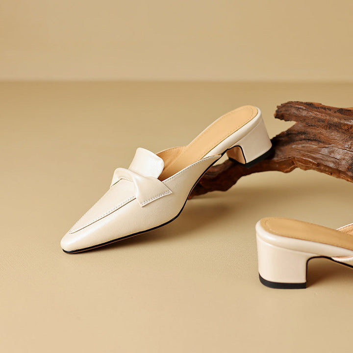 Marloe Sleek Pointed Leather Mules