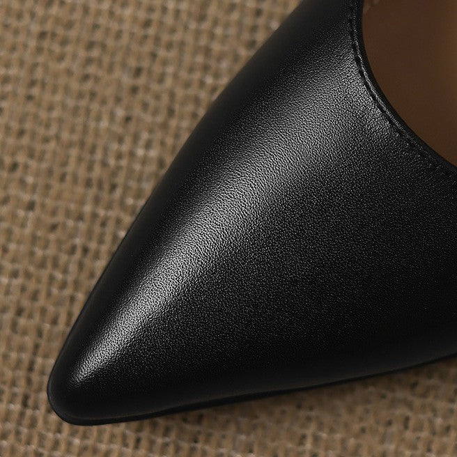 Calenne Leather Kitten Heels for Elegant Style