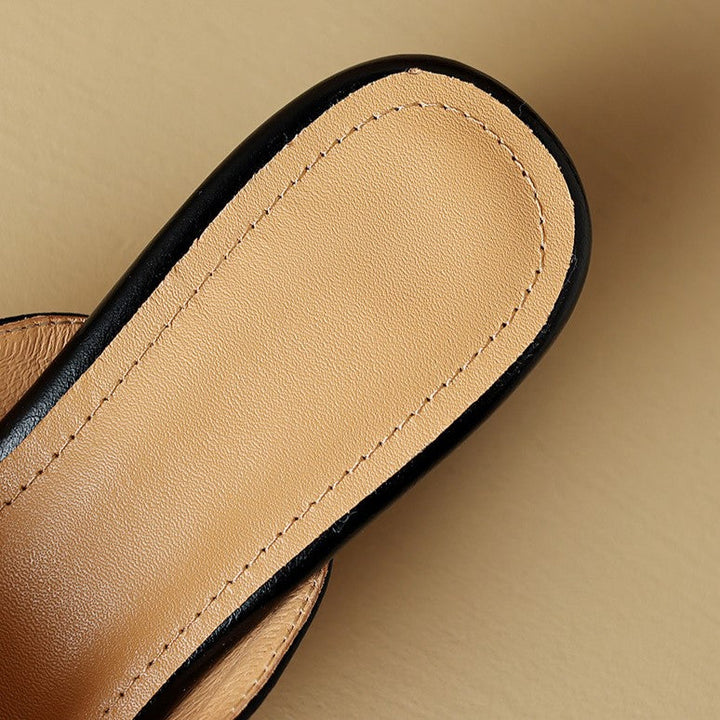 Marloe Sleek Pointed Leather Mules
