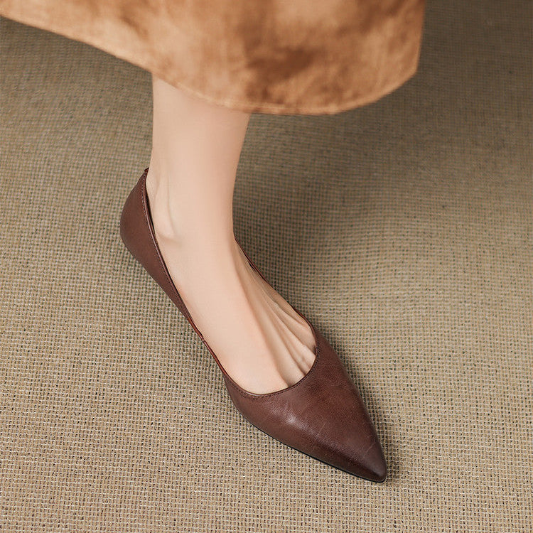 Authentic Leather Arla Flat Shoes