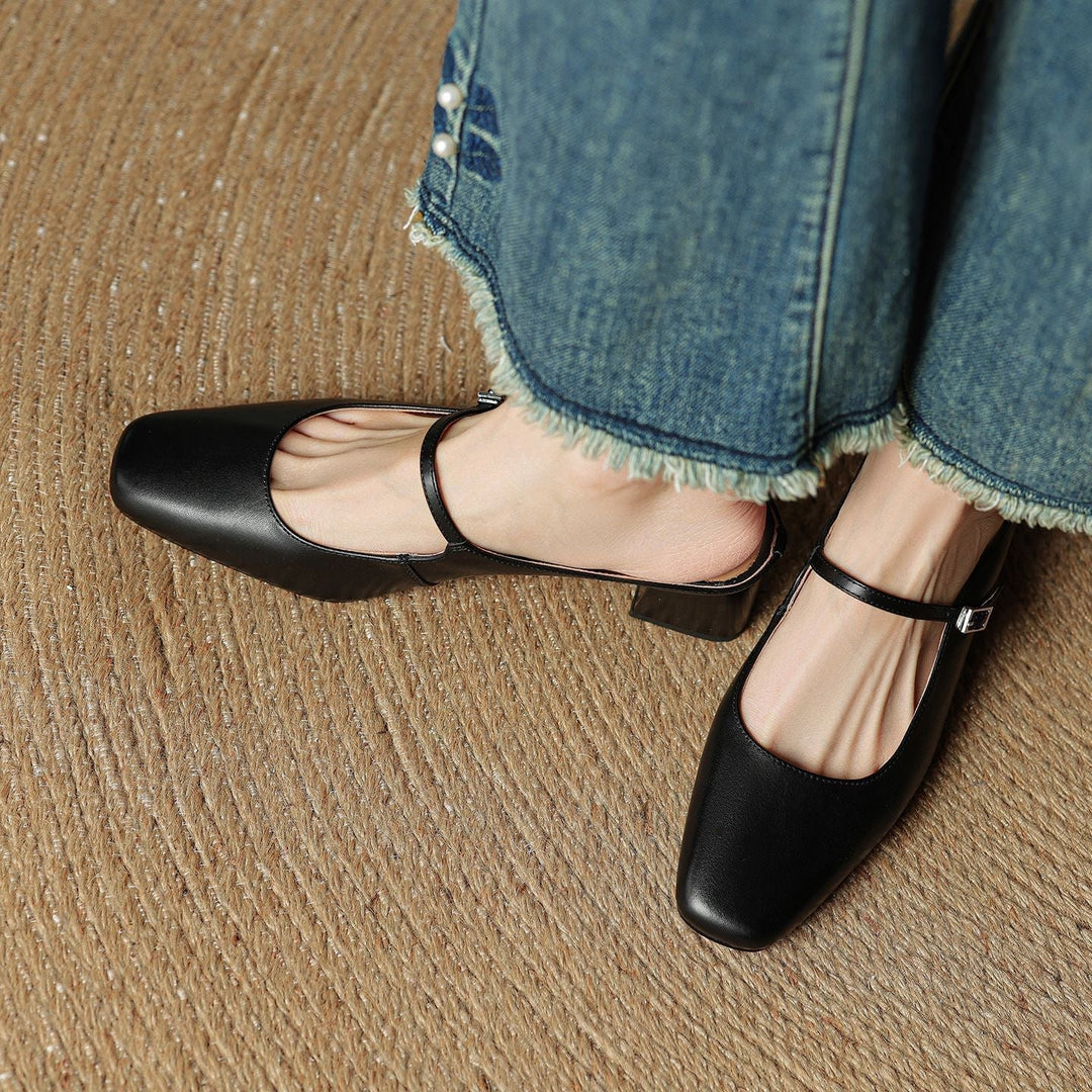Meyra Leather Slip-On Mules