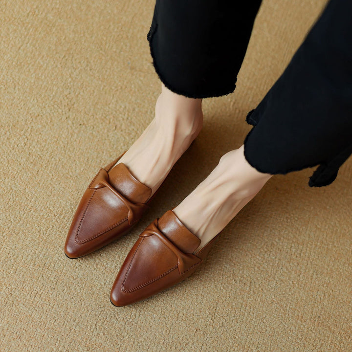 Marloe Sleek Pointed Leather Mules