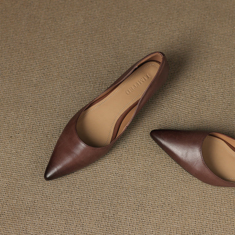 Authentic Leather Arla Flat Shoes